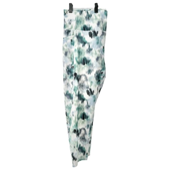 Marika Leggings Womens 2X Green Gray Tie-Dye Stretch High-Waist - Picture 1 of 9